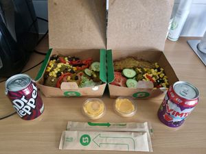 Vegan Plant Patty Salad at Subway in Ipswich