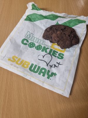 Vegan Double Chocolate Chip Cookie 🍪 at Subway in Ipswich