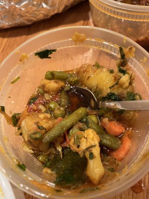 Vegetable curry  at Vegan Seeds of India in Patchogue