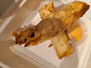 Philly cheesesteak eggrolls  at The Vegan Factory in Chantilly