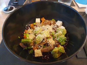 Asian bowl at Impact Food in Rome