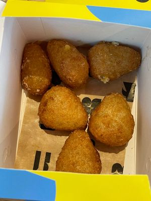 Cheese balls at Impact Food in Rome