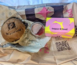 Burger and fries! at Impact Food in Rome