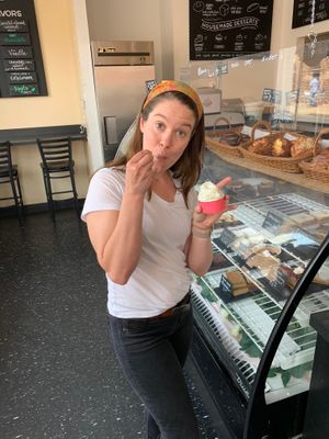 Tasty spoonfuls. I chose the mojito  at Bella Gelato & Pastries in Harrisonburg