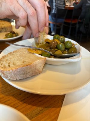 Gotta get them rich olives  at Bella Luna in Harrisonburg