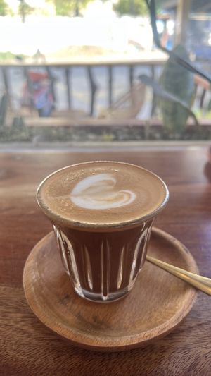 Cortado with almond milk  at OVERGROWN Café & Bar in Panglao