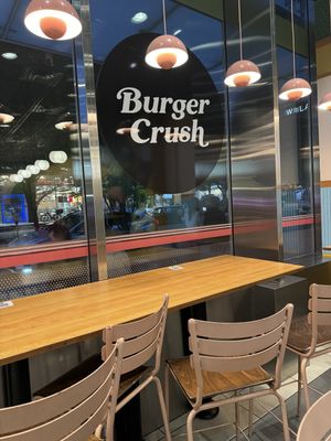 Seating area   at Burger Crush in Vancouver