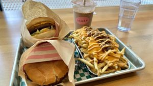 Cheeseburgers and Crush fries   at Burger Crush in Vancouver