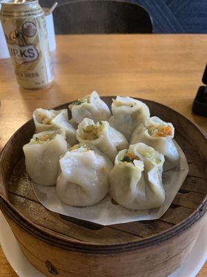 Veggie dumplings   at Mr Rice in Cooks Hill
