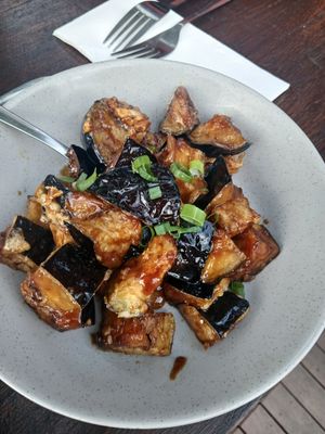 Eggplant tofu at Mr Rice in Cooks Hill