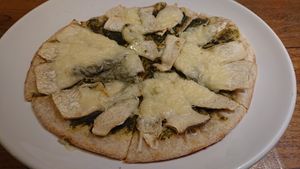 Pesto mushroom pizza at So Free Pizza - Ximen in Taipei