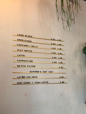 Drinks menu  at Bridewell Coffee in Donaghadee