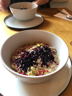 Half a portion of overnight oats   at Bridewell Coffee in Donaghadee