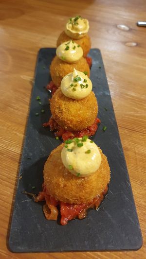 Stuffed potato balls at All Negre in Montardit De Baix
