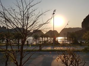 dinner in the sunset at Hồi at Hồi in Ha Long