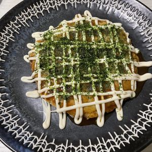 Okonomiyaki  at Aju in Osaka