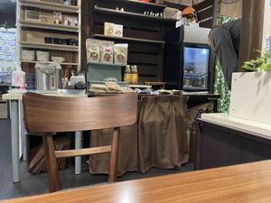 Some of the soy 'meats' and cookies, sake fridge  at Aju in Osaka