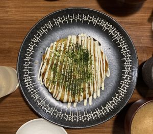 Okonomyaki  at Aju in Osaka