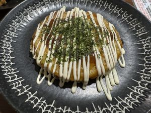 Okonomiyaki  at Aju in Osaka