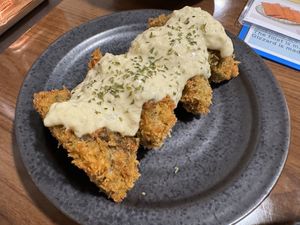 Fried mushrooms   at Aju in Osaka