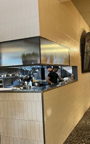 View into kitchen  at GiGi von tapas in Barcelona