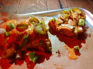 Holy chipotle vegan hotdog. Taste as strange as it looks. at BrewDog - Berlin Mitte in Berlin