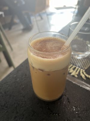 Horchata latte  at Arista Barista Cafe in Merida
