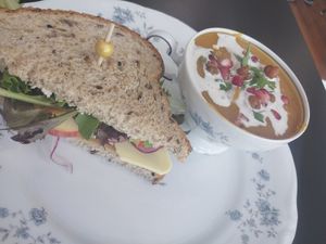 VCC 2024 - The Aphrodite (sandwich), Autumn Harmony (soup) at Whimsy Tea Company in Springfield