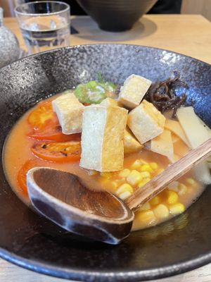 Tomato miso ramen  at Hibiki in Liverpool