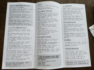 Menu  at Mojo Market in Buffalo