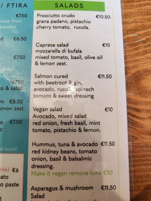 Opciones veganas y vegetarianas #Veganuary at Crudo in St Julians