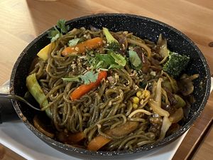 Stir fried Ramen noodles and mixed vegetables. Spicy and delicious !  at Ichi Togarashi in Naples