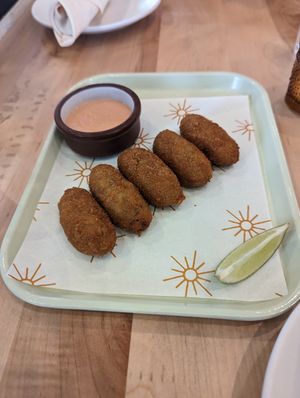 ham croquettes at La Semilla in Atlanta