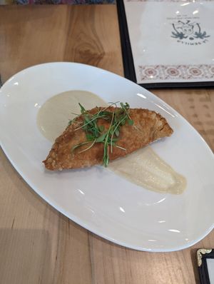 Jackfruit empanada at La Semilla in Atlanta