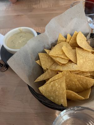 Queso-amazing, chips-stale  at La Semilla in Atlanta