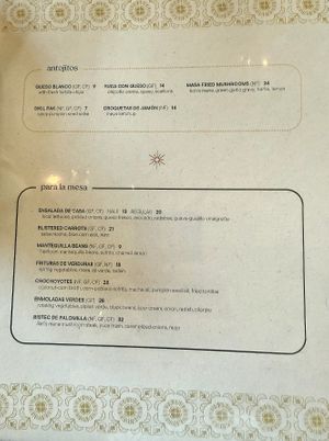 Appetizer and Large Plate Menu at La Semilla in Atlanta