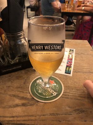 Vegan cider on tap  at Black Tap Mamsha Al Saadiyat in Abu Dhabi