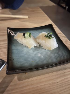 Calamari nigiri  at Kusaki - Pop-up in Los Angeles