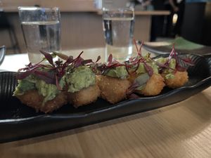 Avocado crispy rice  at Kusaki - Pop-up in Los Angeles