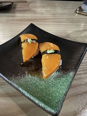Butternut squash sushi  at Kusaki - Pop-up in Los Angeles