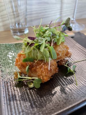 Crispy rice with avocado   at Kusaki - Pop-up in Los Angeles