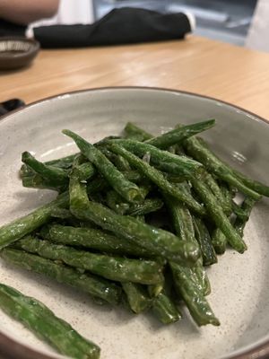 Green beans   at Kusaki - Pop-up in Los Angeles