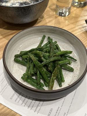Green beans  at Kusaki - Pop-up in Los Angeles