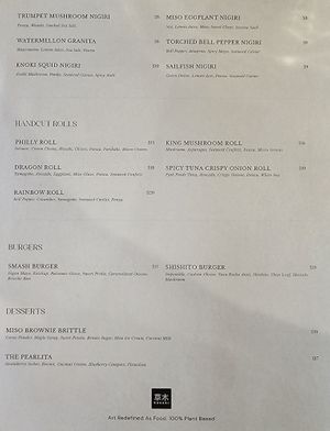 Food menu page 2/3 - July 2024 at Kusaki - Pop-up in Los Angeles