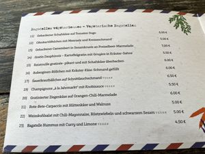 Menue  at Bagatelle in Cologne