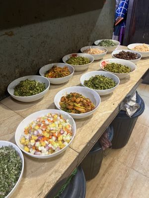 Küche - frische  Zutaten   at Priyamali Gedara in Polonnaruwa