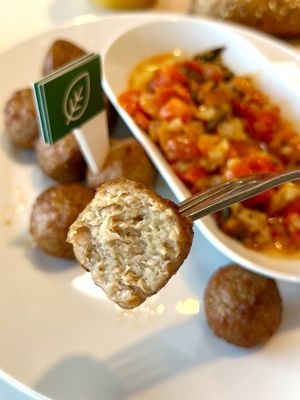 Plant based protein "meatballs" at IKEA in Oviedo
