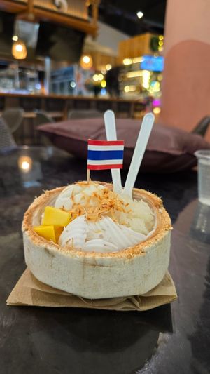 Ice Cream Mango Sticky Rice at Coconut Ice Cream in Koh Samui