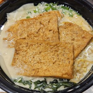 Vegan ramen with extra tofu at Yume in Lake Grove