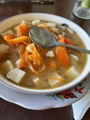 Miso soup  at Dayu's Warung in Ubud
